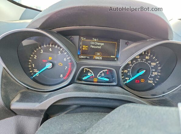 1FMCU9GD1HUE49637 2017 FORD ESCAPE Silver Սարքավորումների վահանակի տեսք