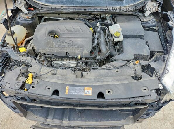1FMCU9GD1JUB40210 2018 FORD ESCAPE Black ძრავის განყოფილების ხედი