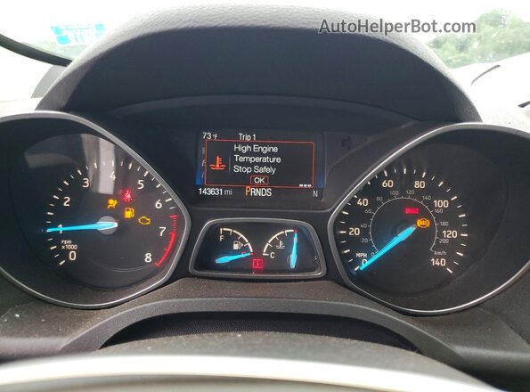 1FMCU9GD1JUC17982 2018 FORD ESCAPE White Instrument cluster view