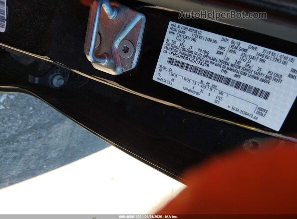 1FMCU9GD1JUC75378 2018 FORD ESCAPE Black Widok komory silnika