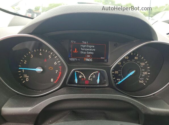 1FMCU9GD2HUB53154 2017 FORD ESCAPE White Widok zestawu wskaźników