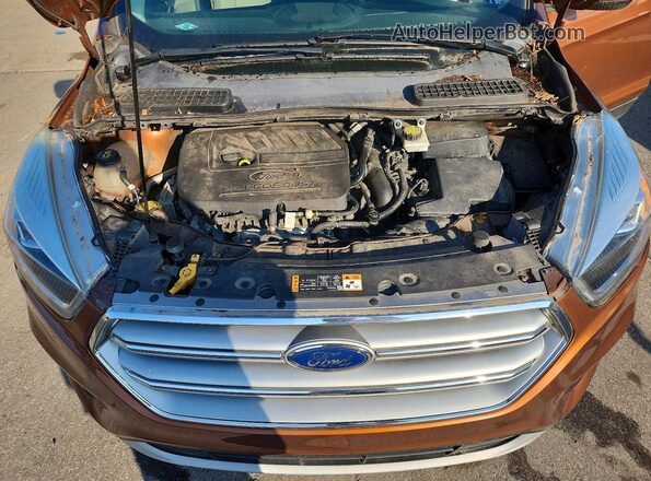 1FMCU9GD2HUC17662 2017 FORD ESCAPE Brown Engine compartment view