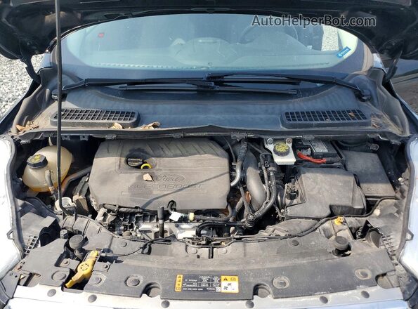 1FMCU9GD2HUF00398 2017 FORD ESCAPE Black Vista del compartimento del motor