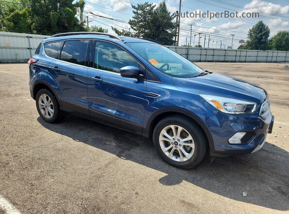 1FMCU9GD2JUA81247 2018 FORD ESCAPE Blue Delantero derecho