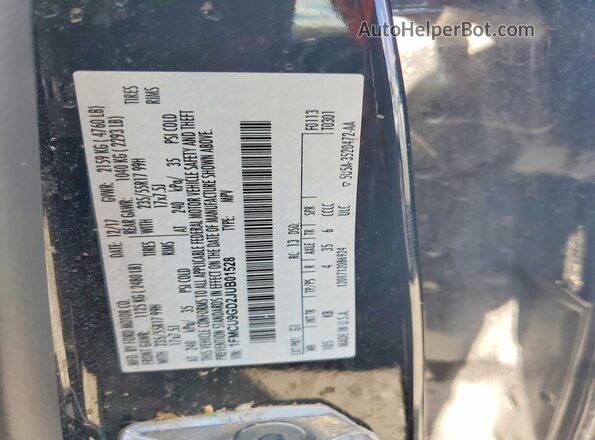 1FMCU9GD2JUB01528 2018 FORD ESCAPE Black VIN კოდის სტიკერის ხედი