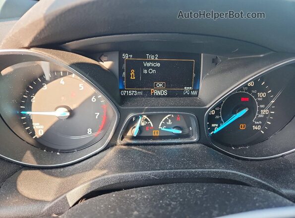 1FMCU9GD2JUC53826 2018 FORD ESCAPE White Vista del cuadro de instrumentos