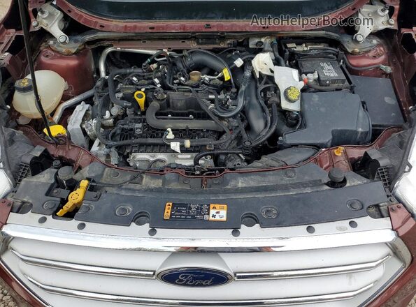 1FMCU9GD2JUC84395 2018 FORD ESCAPE Red ძრავის განყოფილების ხედი