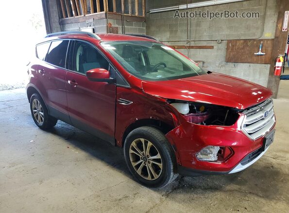 1FMCU9GD2JUD16634 2018 FORD ESCAPE Темно-бордовый Передняя правая четверть