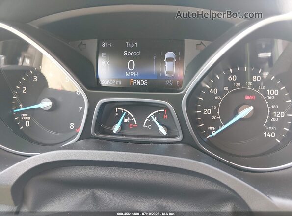 1FMCU9GD2KUC11898 2019 FORD ESCAPE Gray Widok tylnych siedzeń