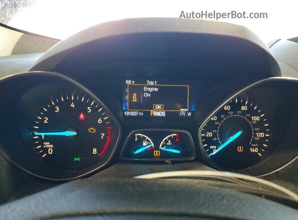 1FMCU9GD3HUB48576 2017 FORD ESCAPE Orange Vista del cuadro de instrumentos