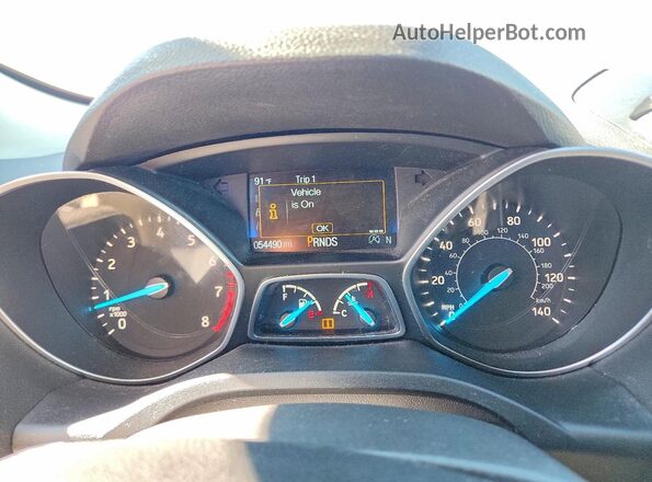 1FMCU9GD3JUA99479 2018 FORD ESCAPE Серый Вид щитка приборов