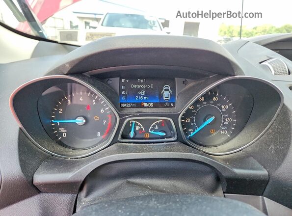 1FMCU9GD3JUC43967 2018 FORD ESCAPE Red Instrument cluster view