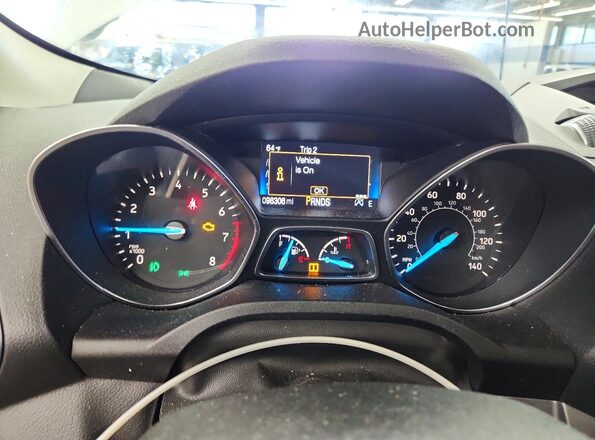 1FMCU9GD3JUD34740 2018 FORD ESCAPE White Instrument cluster view