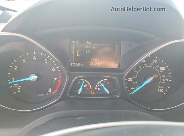 1FMCU9GD3KUA73871 2019 FORD ESCAPE Gray Widok zestawu wskaźników