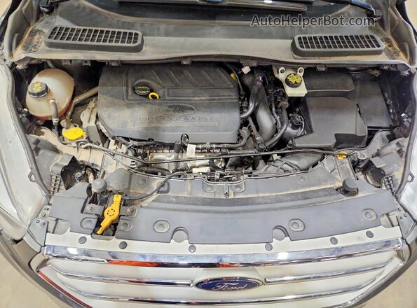 1FMCU9GD4HUA17897 2017 FORD ESCAPE Gray ძრავის განყოფილების ხედი