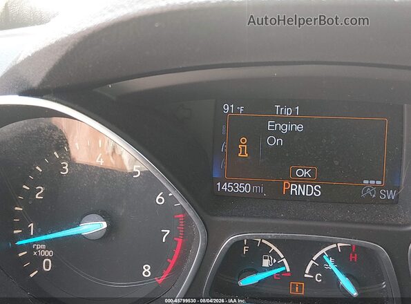1FMCU9GD4HUA87478 2017 FORD ESCAPE Silver Вид щитка приладів
