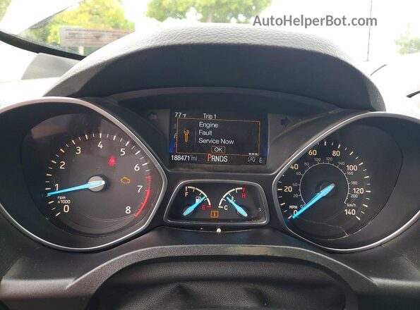 1FMCU9GD4HUB23850 2017 FORD ESCAPE Серый Вид щитка приборов