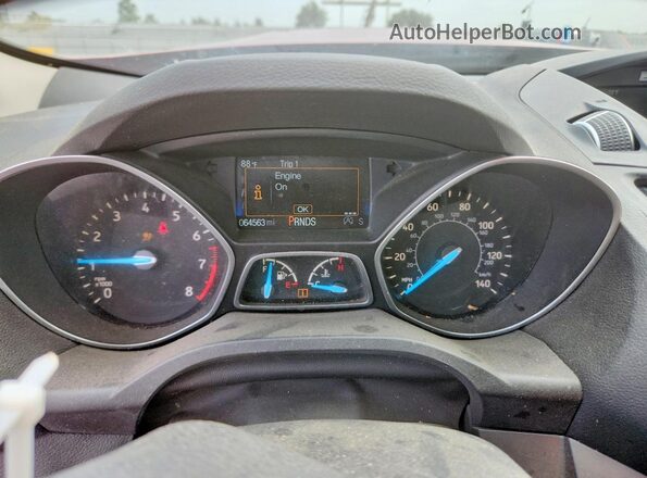 1FMCU9GD4HUB25789 2017 FORD ESCAPE Красный Вид щитка приборов