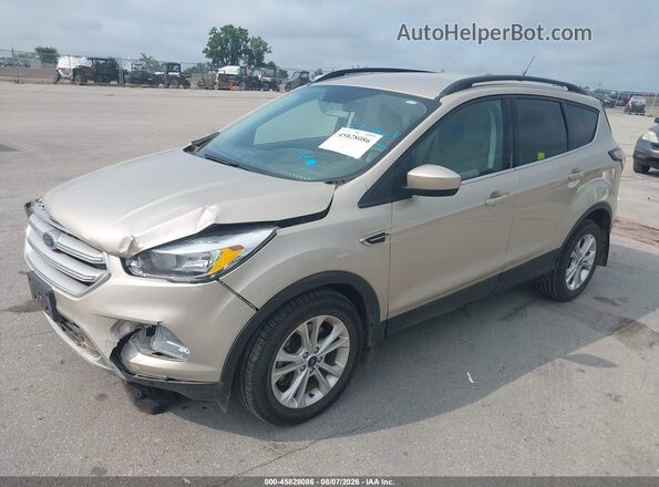 1FMCU9GD4JUC59661 2018 FORD ESCAPE Beige Առջևի ձախ երեք քառորդ տեսարան