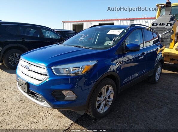 1FMCU9GD4JUD08602 2018 FORD ESCAPE Blue წინა მარცხენა ხედი სამი მეოთხედიდან