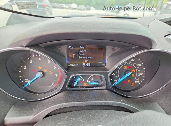 1FMCU9GD4JUD25416 2018 FORD ESCAPE Beige Instrument cluster view