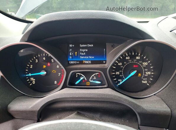 1FMCU9GD4JUD45956 2018 FORD ESCAPE Gray Սարքավորումների վահանակի տեսք