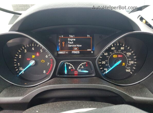 1FMCU9GD4KUC22899 2019 FORD ESCAPE Blue Вид щитка приладів