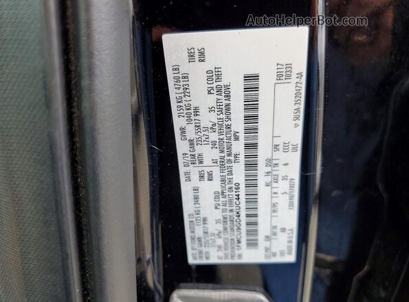 1FMCU9GD4KUC44160 2019 FORD ESCAPE Black Սալոնի 360 աստիճան տեսք