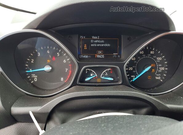 1FMCU9GD4KUC44160 2019 FORD ESCAPE Black Սարքավորումների վահանակի տեսք
