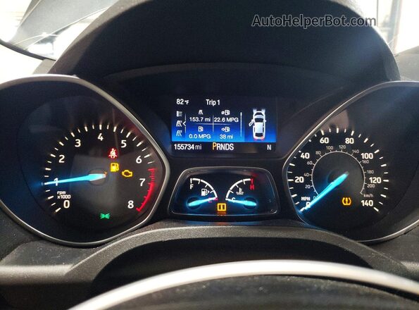 1FMCU9GD5HUA10361 2017 FORD ESCAPE Серый Вид щитка приборов