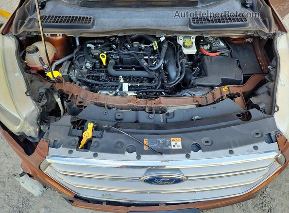 1FMCU9GD5HUA68499 2017 FORD ESCAPE Brown Vista del compartimento del motor