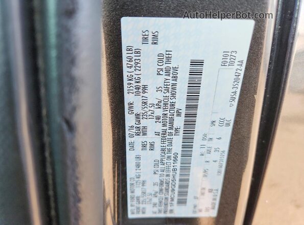 1FMCU9GD5HUB11660 2017 FORD ESCAPE Gray ძრავის განყოფილების ხედი