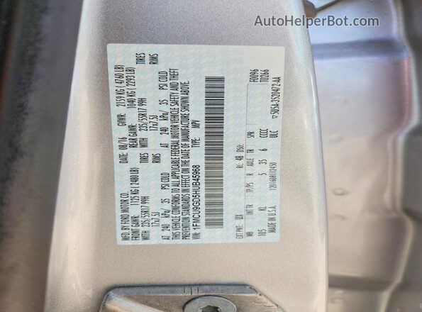 1FMCU9GD5HUB45968 2017 FORD ESCAPE Silver Engine compartment view