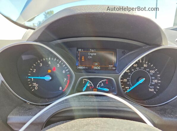 1FMCU9GD5HUE24093 2017 FORD ESCAPE Beige Instrument cluster view