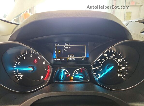 1FMCU9GD5HUE55814 2017 FORD ESCAPE White Սարքավորումների վահանակի տեսք