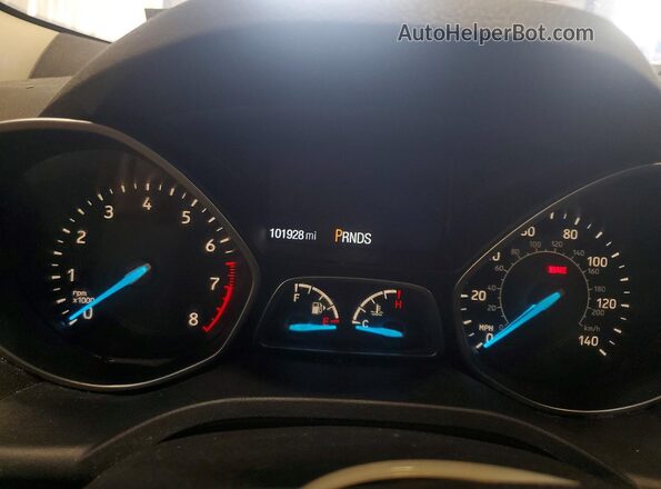 1FMCU9GD5JUA01729 2018 FORD ESCAPE Burgundy ხელსაწყოთა პანელის ხედი