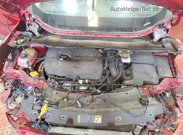 1FMCU9GD5JUA01729 2018 FORD ESCAPE Burgundy ძრავის განყოფილების ხედი