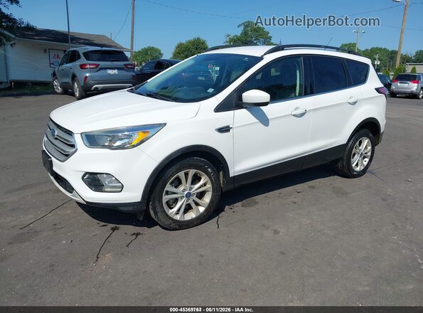 1FMCU9GD5JUD08754 2018 FORD ESCAPE White Vista tres cuartos delantera izquierda