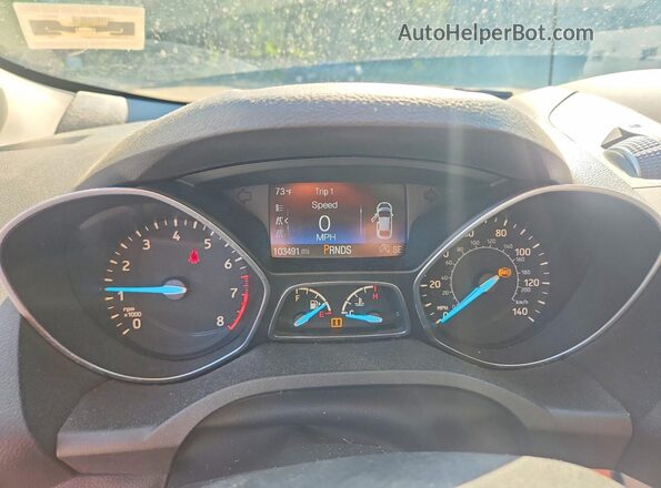 1FMCU9GD6HUC03831 2017 FORD ESCAPE Orange ხელსაწყოთა პანელის ხედი