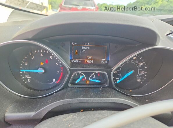 1FMCU9GD6HUD78550 2017 FORD ESCAPE Orange Widok zestawu wskaźników