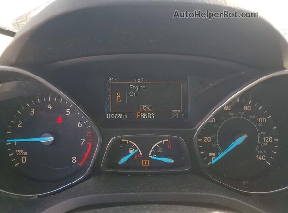 1FMCU9GD6HUD99012 2017 FORD ESCAPE Silver Widok zestawu wskaźników