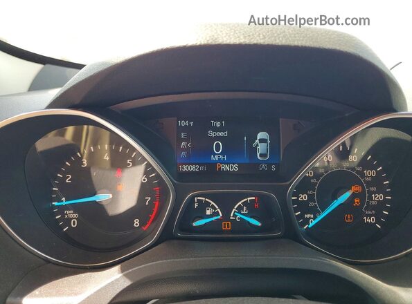 1FMCU9GD6HUE49777 2017 FORD ESCAPE Серебряный Вид щитка приборов