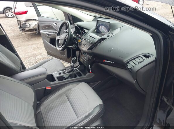 1FMCU9GD6HUE89180 2017 FORD ESCAPE Black Widok wnętrza z przodu