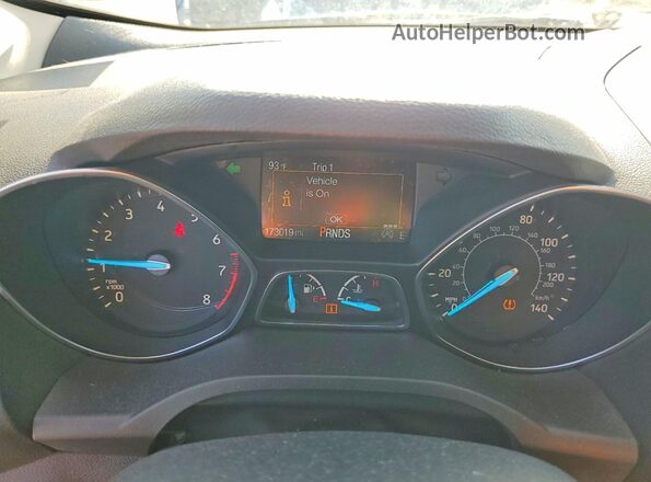 1FMCU9GD6JUA99296 2018 FORD ESCAPE Blue Вид щитка приладів