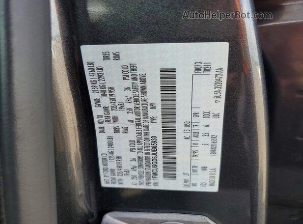 1FMCU9GD6JUB65930 2018 FORD ESCAPE Gray Вид наклейки з VIN-кодом
