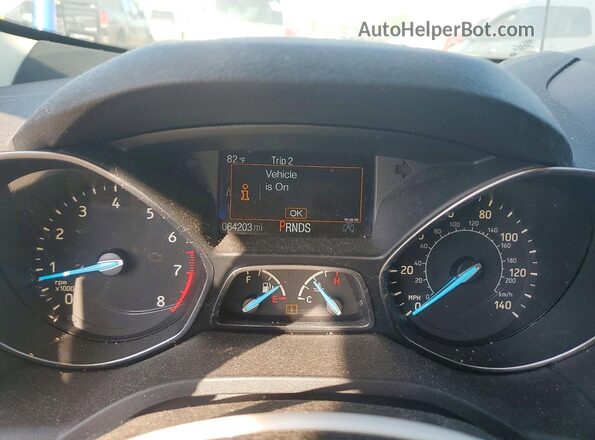 1FMCU9GD6KUA15866 2019 FORD ESCAPE Silver ხელსაწყოთა პანელის ხედი