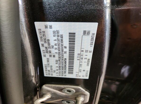 1FMCU9GD6KUA84704 2019 FORD ESCAPE Gray Вид наклейки з VIN-кодом