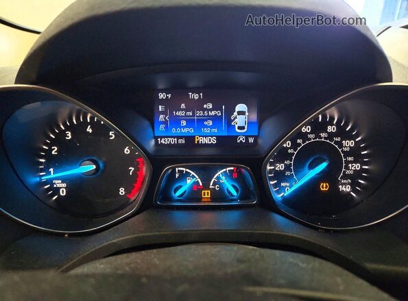 1FMCU9GD7HUE61419 2017 FORD ESCAPE Blue ხელსაწყოთა პანელის ხედი