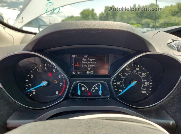 1FMCU9GD7JUD06312 2018 FORD ESCAPE White Widok zestawu wskaźników