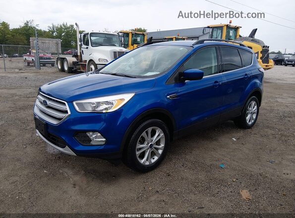 1FMCU9GD7JUD08822 2018 FORD ESCAPE Синий Передняя левая четверть
